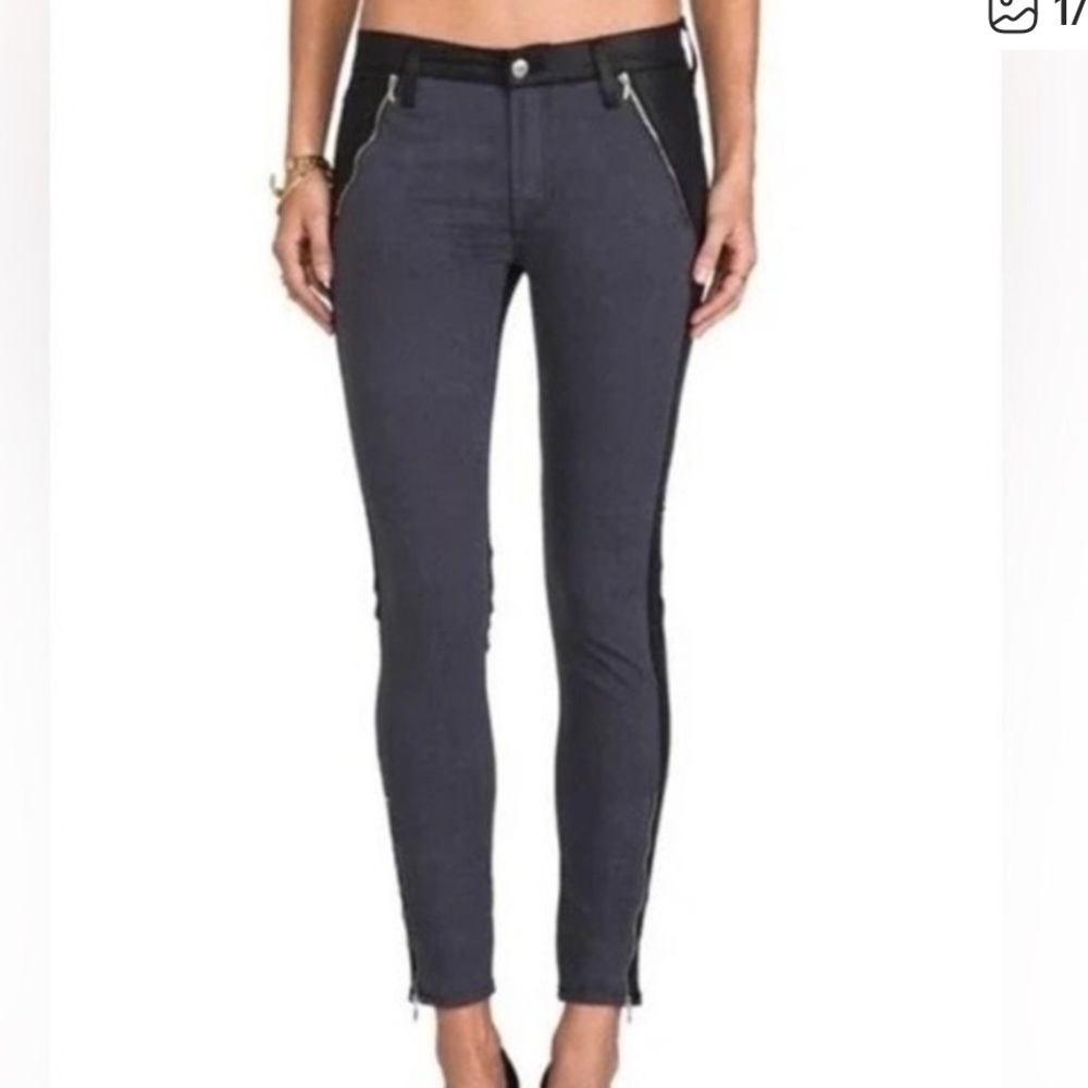 7 For All Mankind Ankle Skinny Jean Two-Tone 26